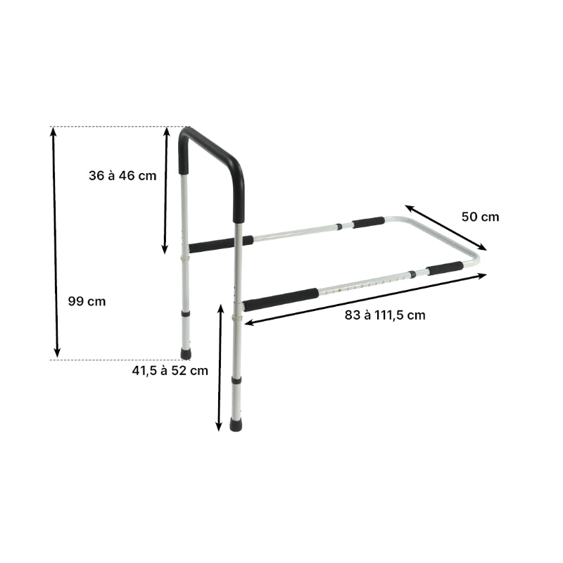 Apoio lateral com pés para cama
