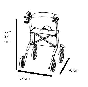andarilho premium quatro rodas medidas