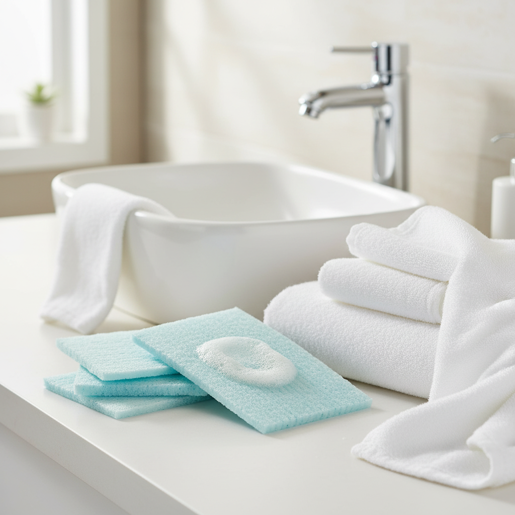 Esponjas com sabão - contexto de uso