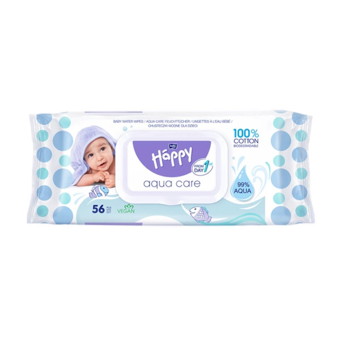 Toalhetes Happy Aqua Care