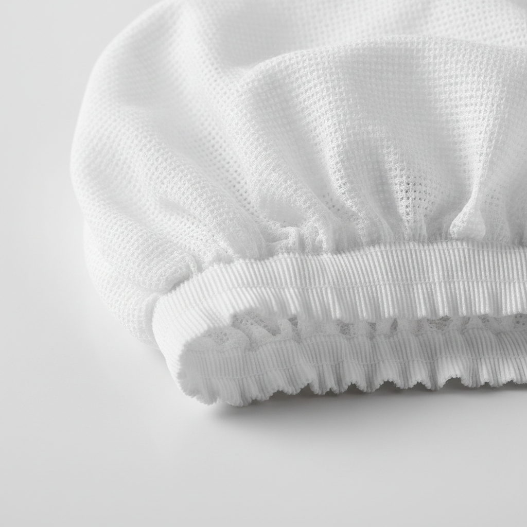 Toucas Brancas - detalhe do material